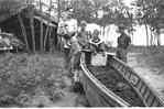 Dad and Boys Hauling Honeymoon Boat, 45 kb